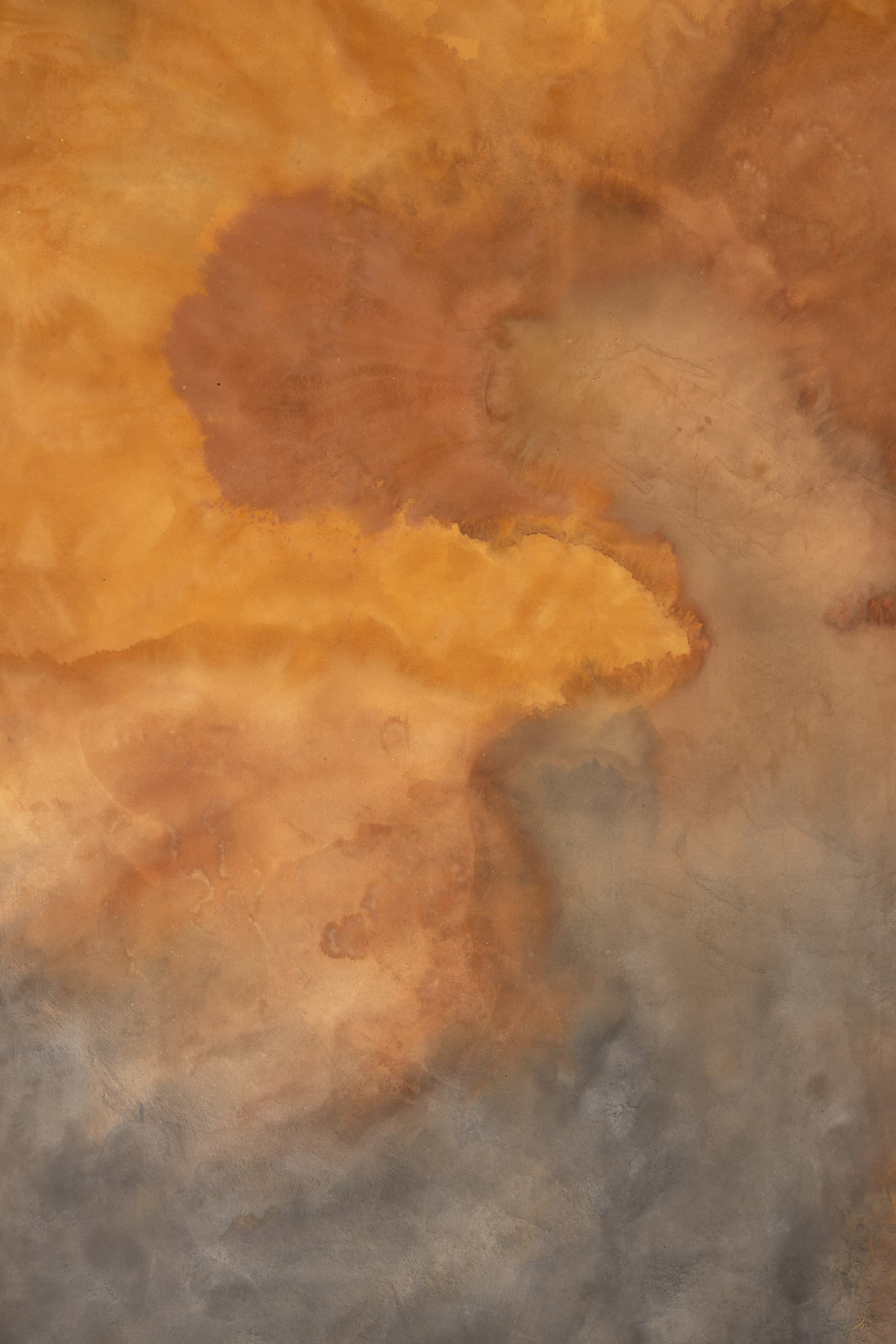 Fiery Orange Burn Painted Canvas Backdrop (RN#334)